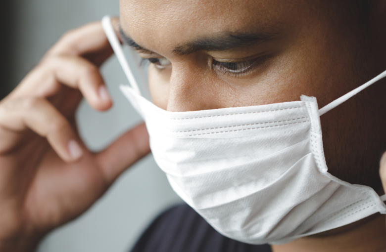 Man wearing a face mask